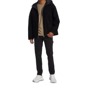 Frame Black Hoodie Denim Jacket Size Medium NWOT $498 MSRP